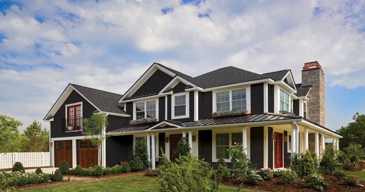 House with blue siding